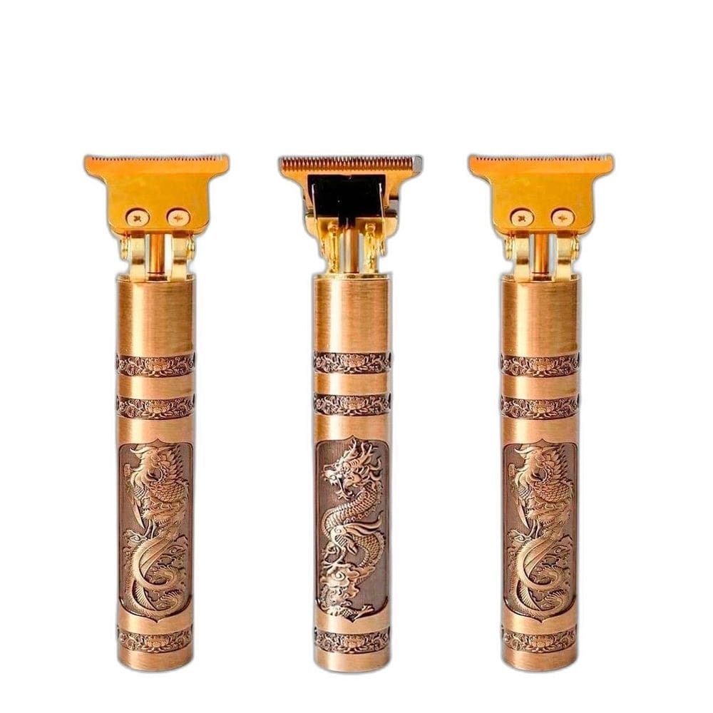 Kit 3 Barbeadores T9 Dragão Phoenix Elétrico Retro Esculpido