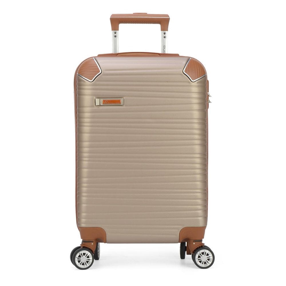Mala Para Viagem Cor Champanhe Executivo Resistente