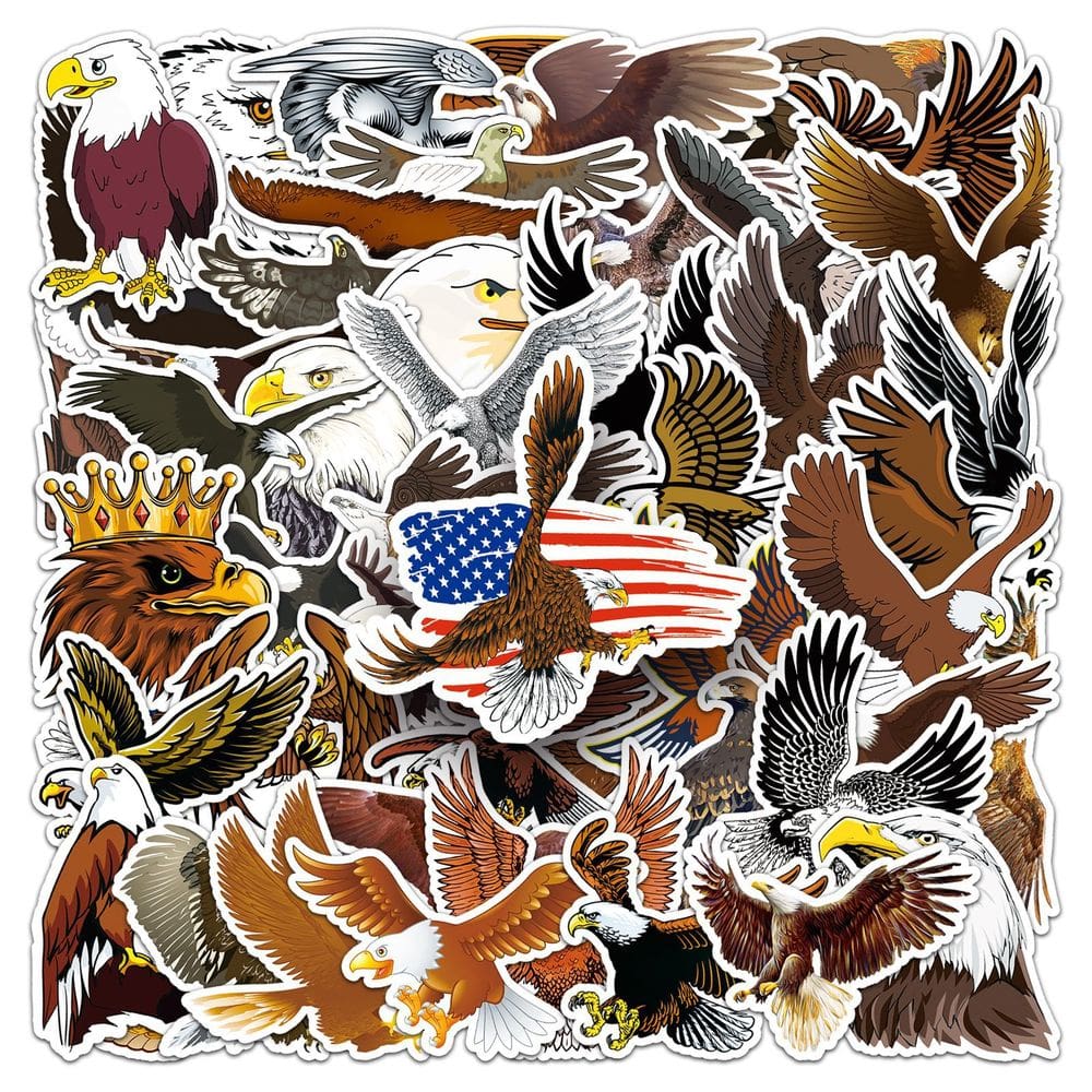 Adesivos 50 unidades/lote de vinil impermeável Eagles Animals Anime Sti