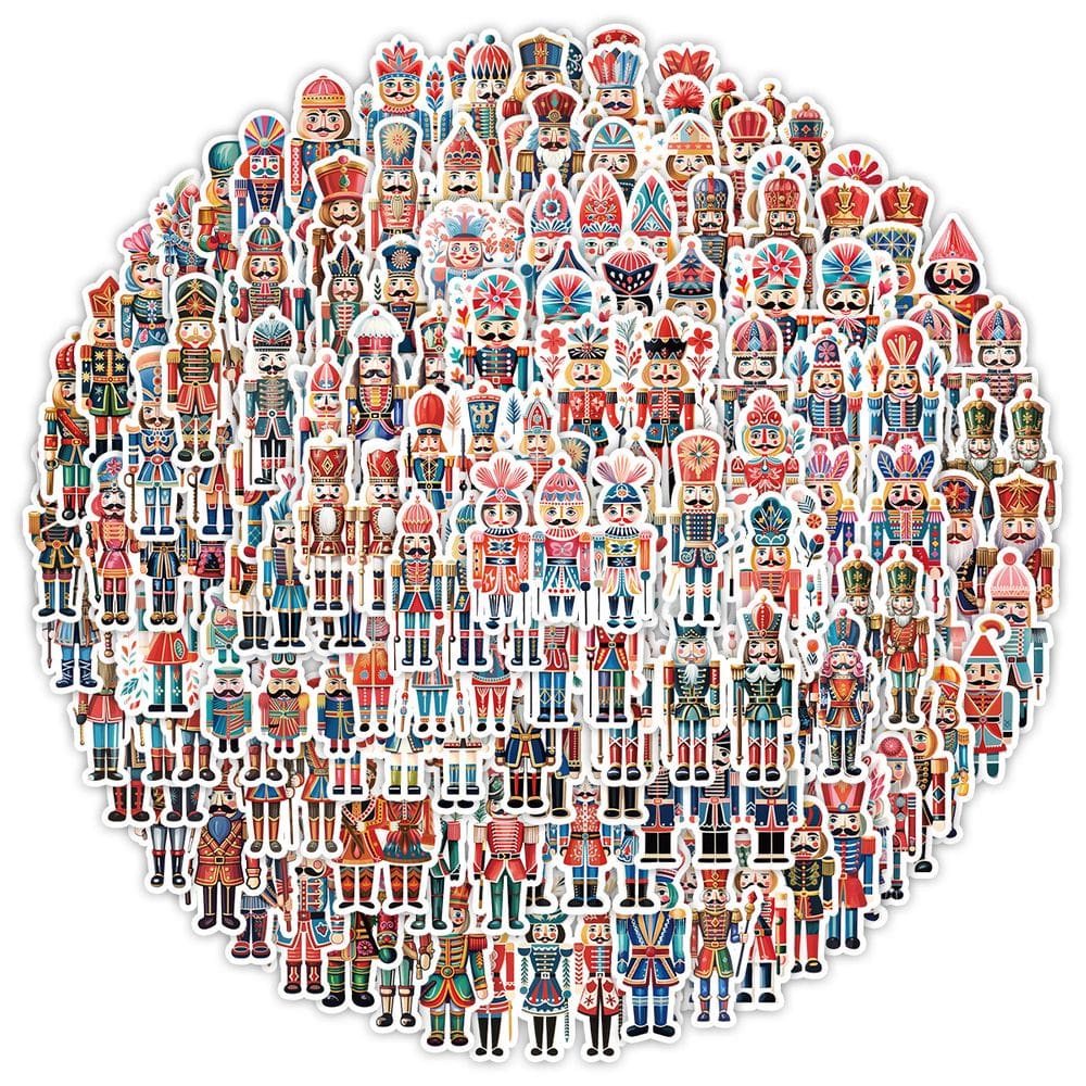 Adesivos Nutcrackers and Fours Realms à prova d`água 100 unidades