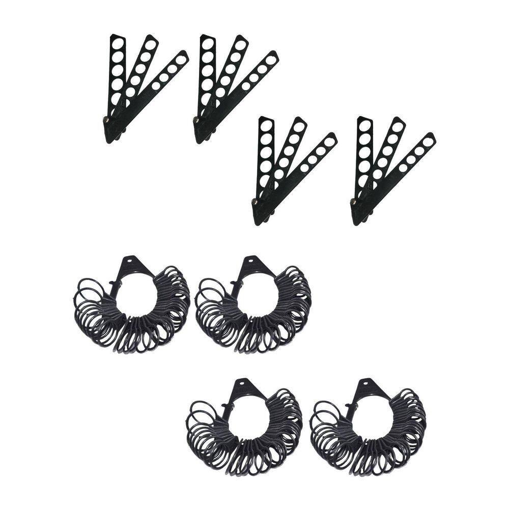 Kit 20 Aneleira Régua Plástico Medir Dedo Medidor Anel