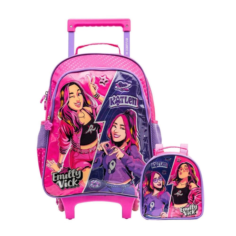 Kit Emilly Vick Mochila Rodas + Lancheira Térmica Youtuber