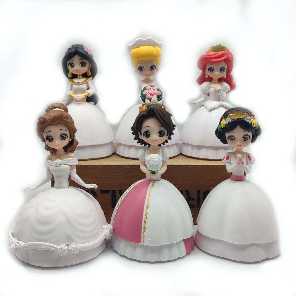 Coleção Figure Toy Wedding Princess Anime 6 unidades
