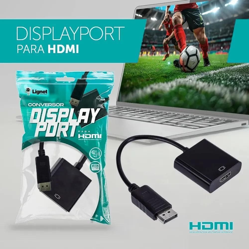 Adaptador Displayport Para Alta Qualidade Vídeos Em Maiores