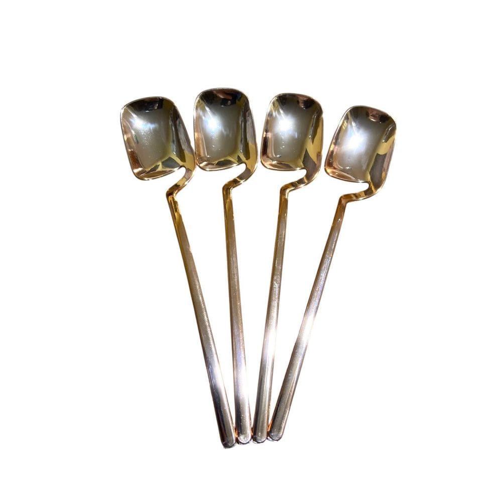 Kit 12 Colheres Sobremesa Suspensa Rose Descartáveis 14Cm