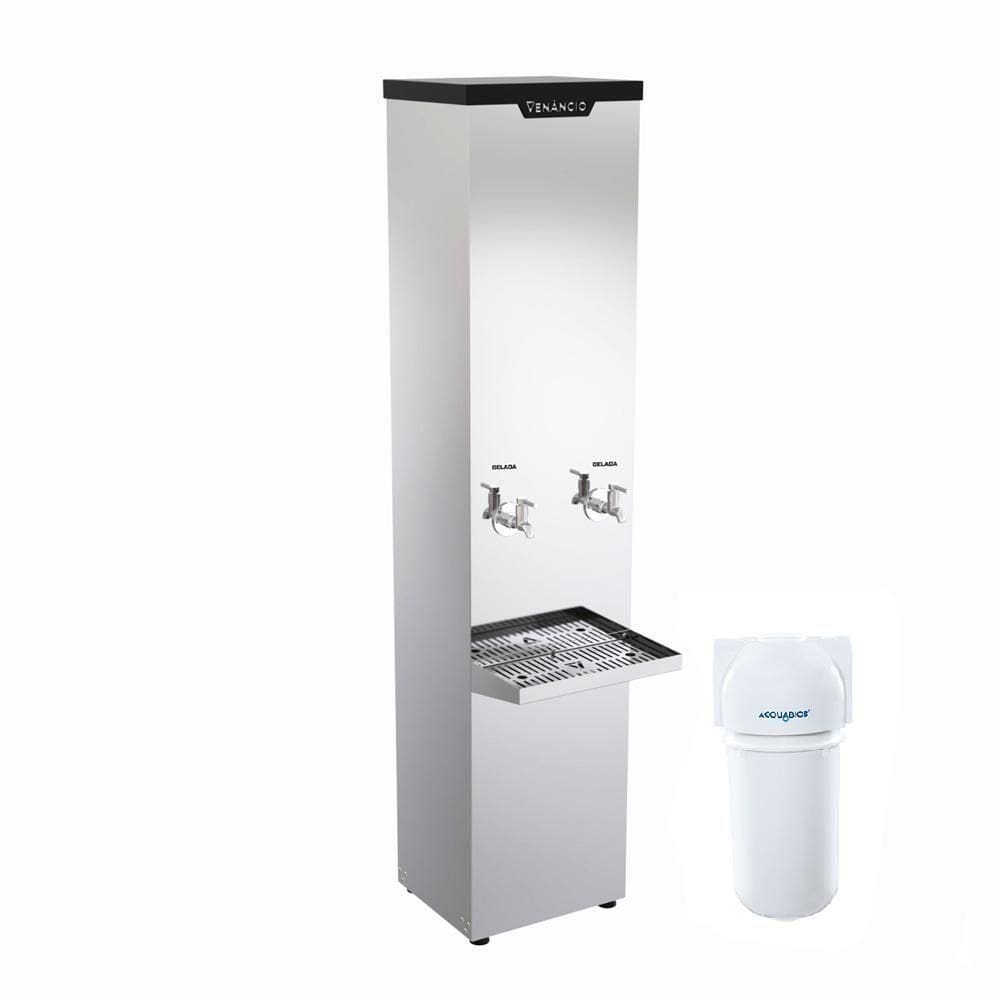 Kit Bebedouro Industrial 50 Litros Refrigerado Inox Bi50l 220V + Filtro - Venâncio 220V