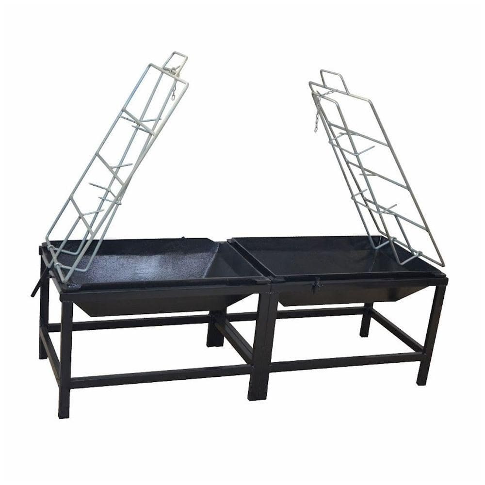 Churrasqueira Lareira Dupla Fogo De Chão De Aço 125x44x43cm