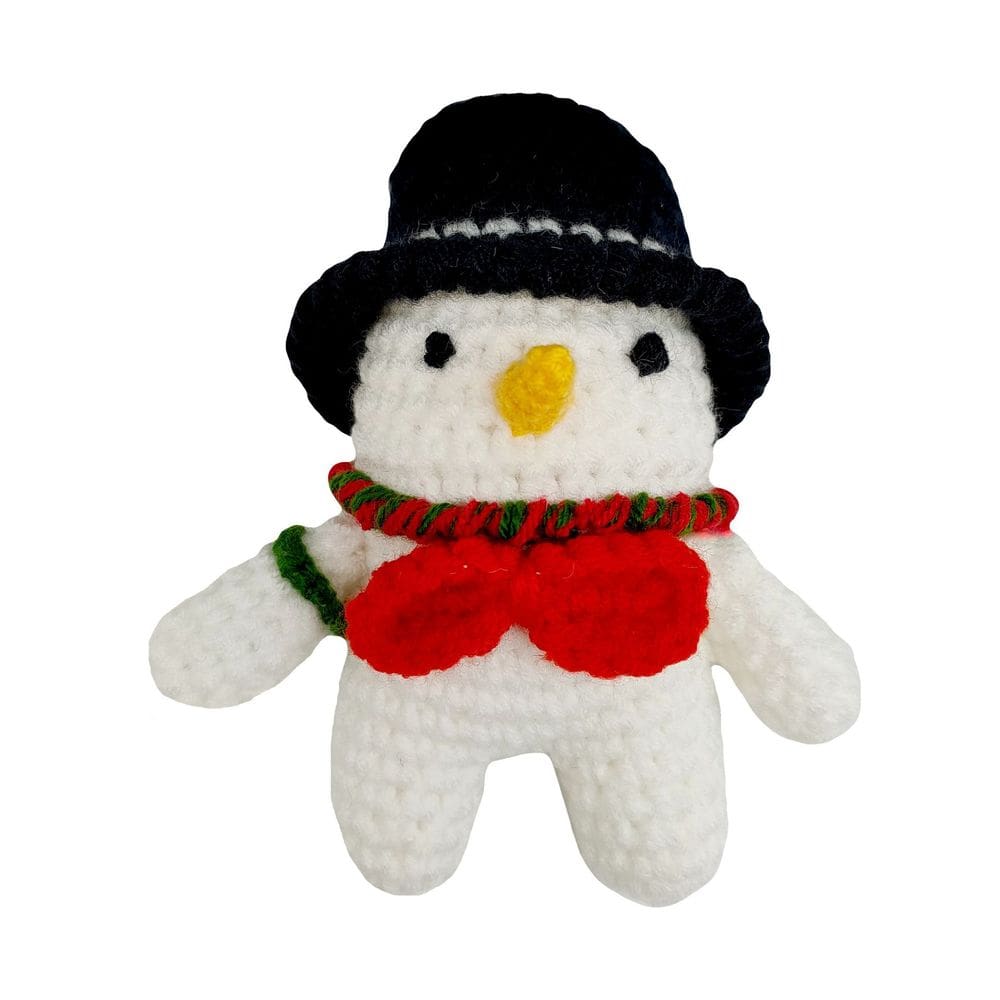 Boneca de brinquedo de pelúcia Christmas Snow Man Tricotando 12 cm
