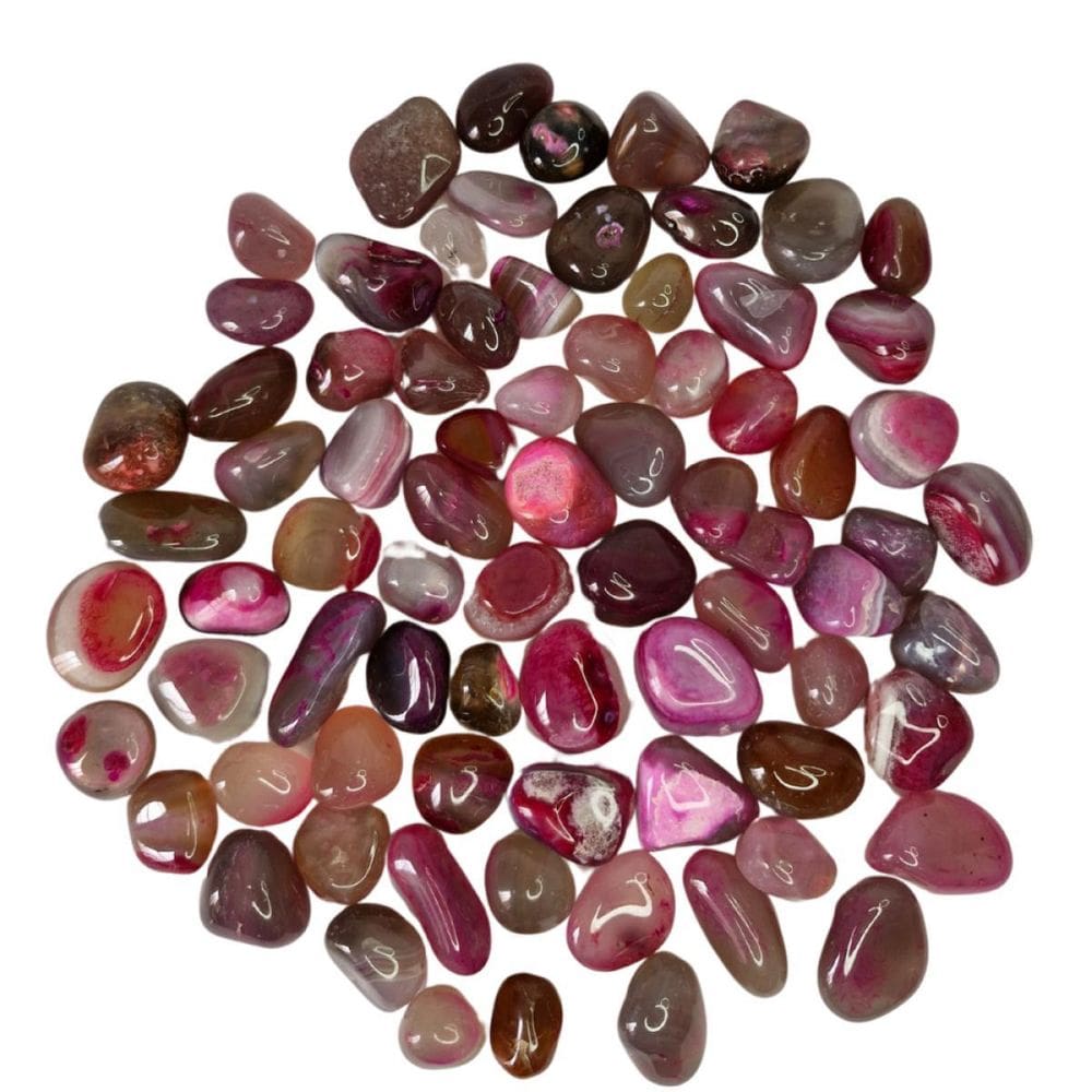 Pedra Ágata Rosa 1 A 3 Cm Rolada 1 Kilo Natural