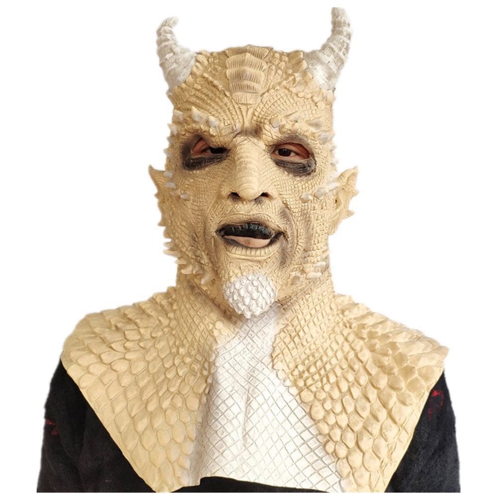 Máscara facial completa de látex Cosplay Diablos Belial Headgear