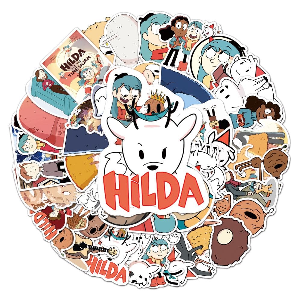 Pacote de adesivos British Animated Hilda Girl Anime Waterp 50 unidades