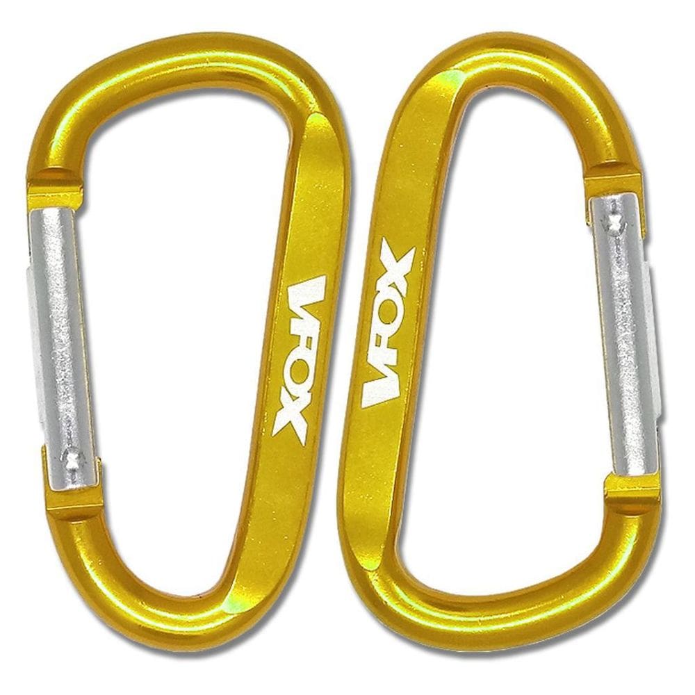 Mosquetão De Alumínio V-Fox Amarelo 2Un.