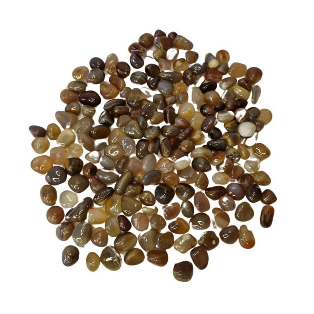 Pedra Ágata De Fogo 1 A 2 Cm Rolada 1Kg Natural