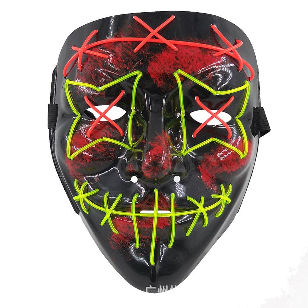 Apresentação teatral de cosplay luminosa de Mask Horror Scary