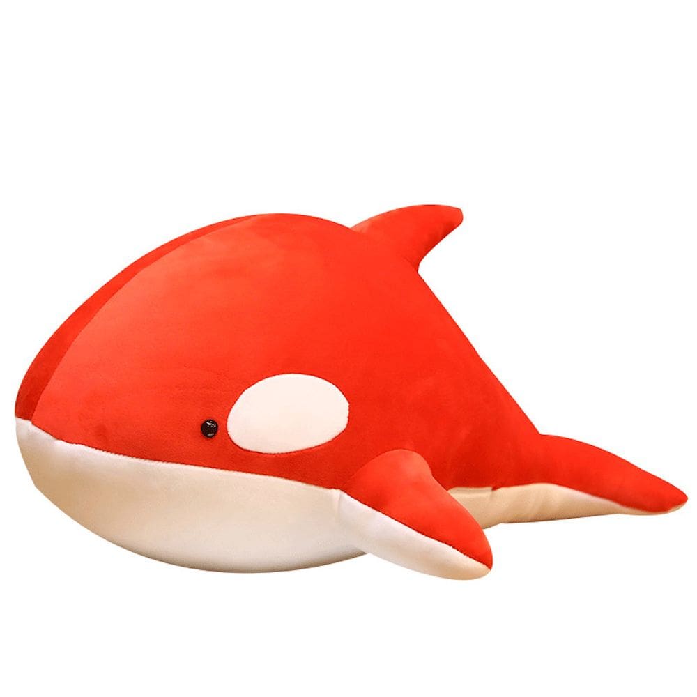 Boneca de brinquedo de pelúcia Red Whale 60 cm para presente infantil