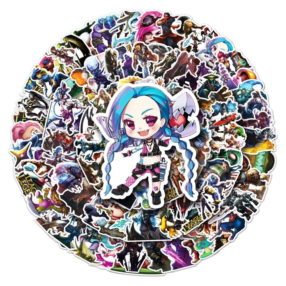 Adesivos Jinxs Waterproof Vinyl Anime 100 unidades/lote 5-7 cm