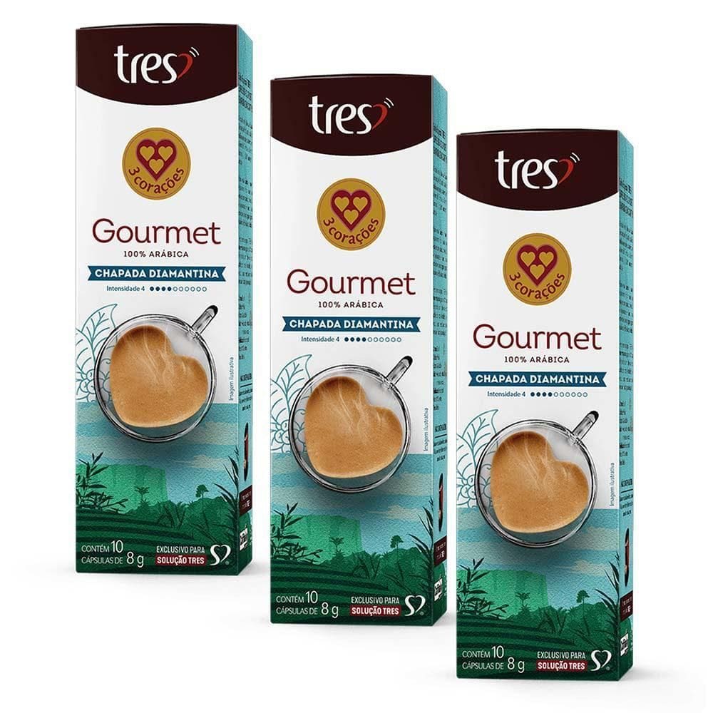 30 Cápsulas Café 3 Corações Gourmet Chapada Diamantina