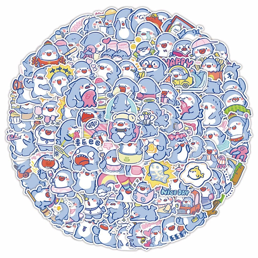 Pacote de adesivos Fat Shark Anime, vinil impermeável, 60 unidades