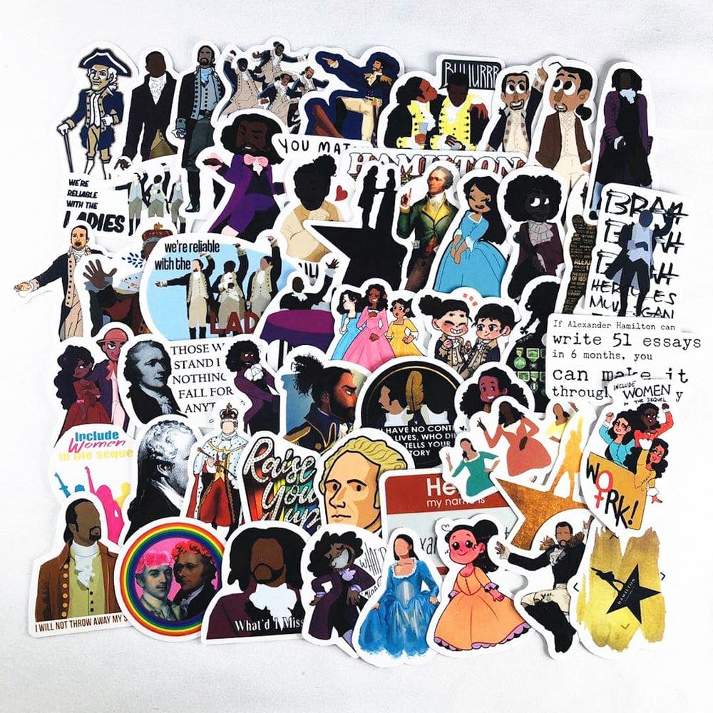 Pacote de adesivos Broadway Musical Alexanders Hamiltons 50 unidades