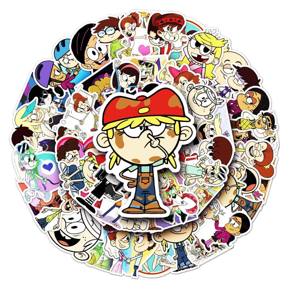 Pacote de adesivos Louds Houses Anime Waterproof Vinyl 50 unidades