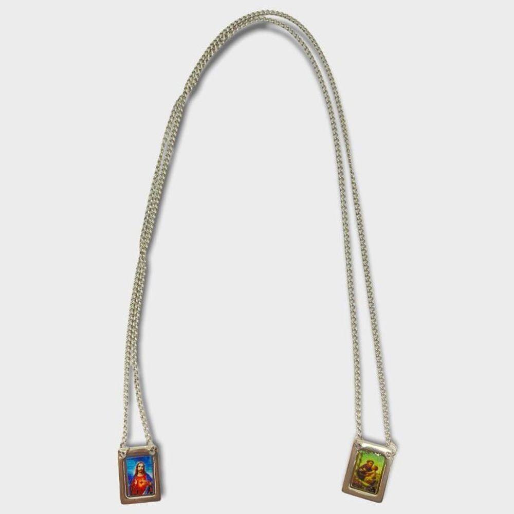 Escapulário Em Aço Inox 1,5 X 32Cm - Escolha Seu Protetor