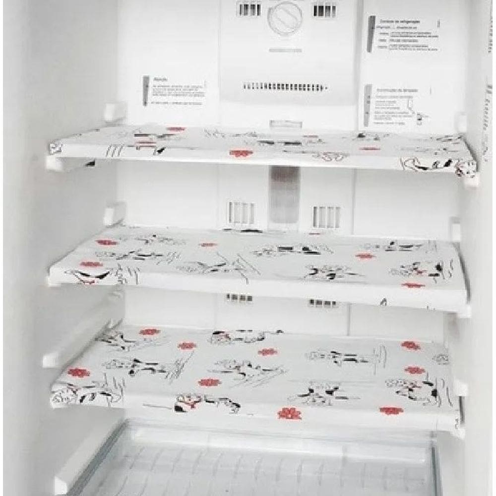 2X Toalha De Geladeira Kit 3 Peças Estampa Vaquinha Rosa Cor