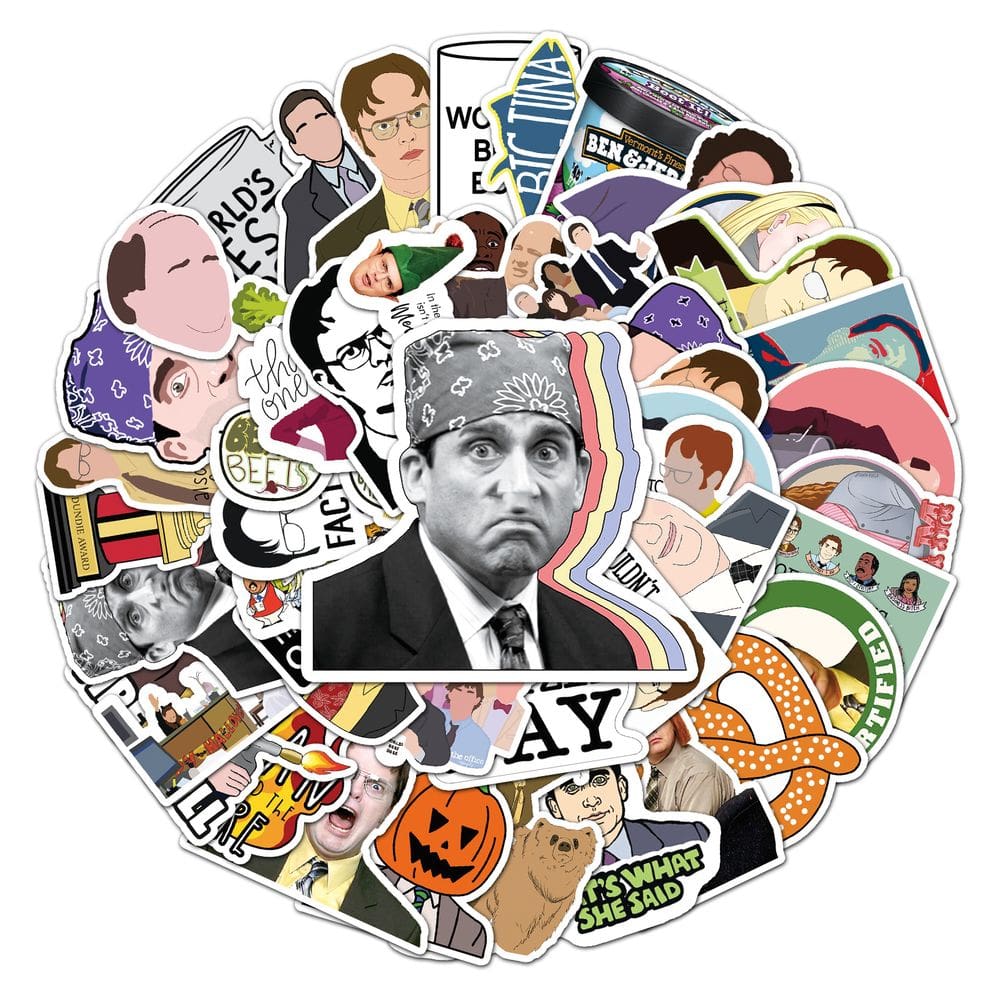 Pacote de adesivos Offices Anime Waterproof Vinyl 50 unidades