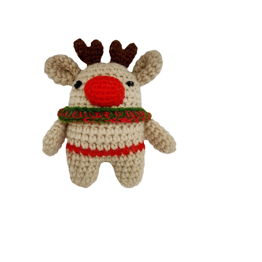 Brinquedo de pelúcia Christmas Knitting Elk 10cm