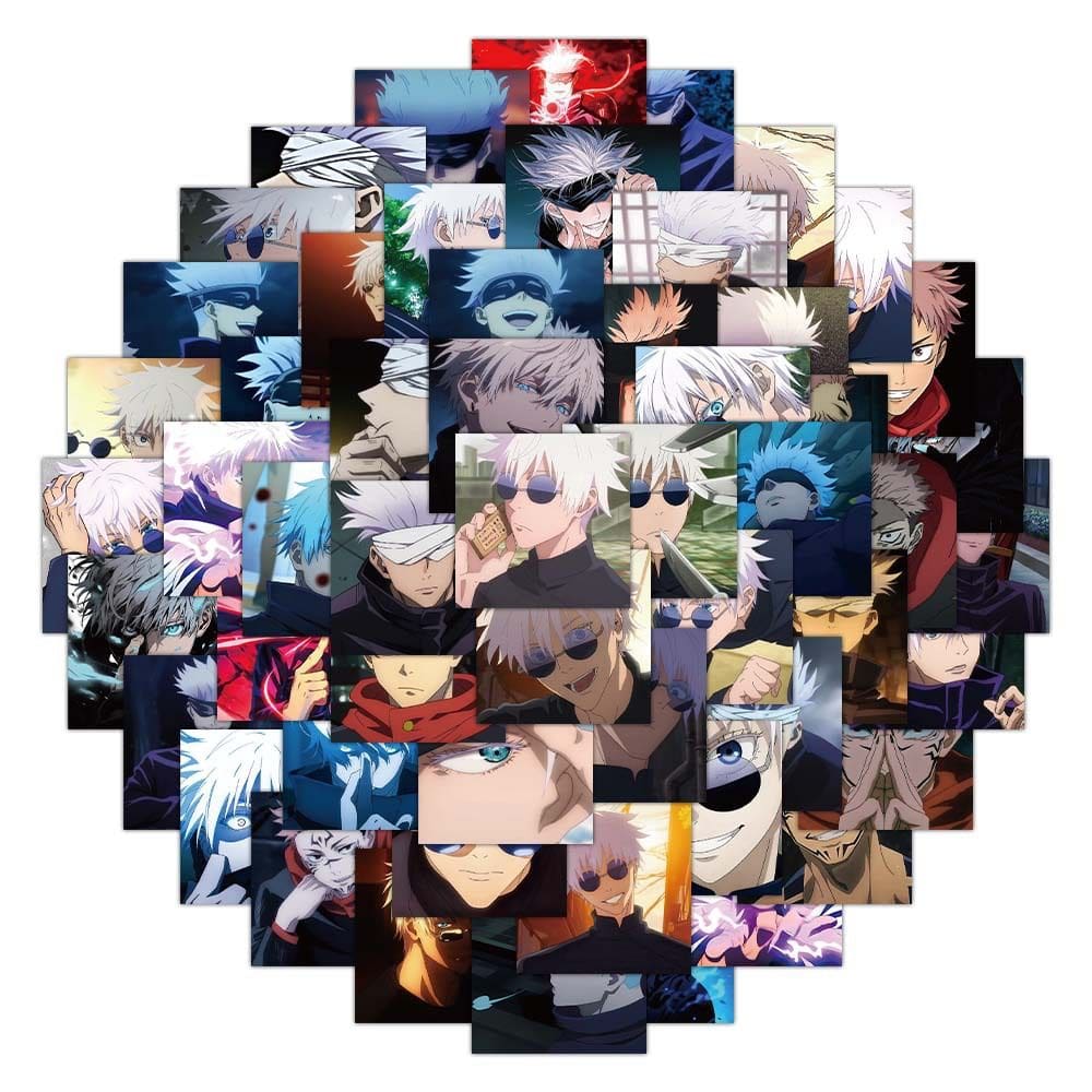 Adesivos Jujutsus Kaisens, vinil impermeável, anime, 100 unidades
