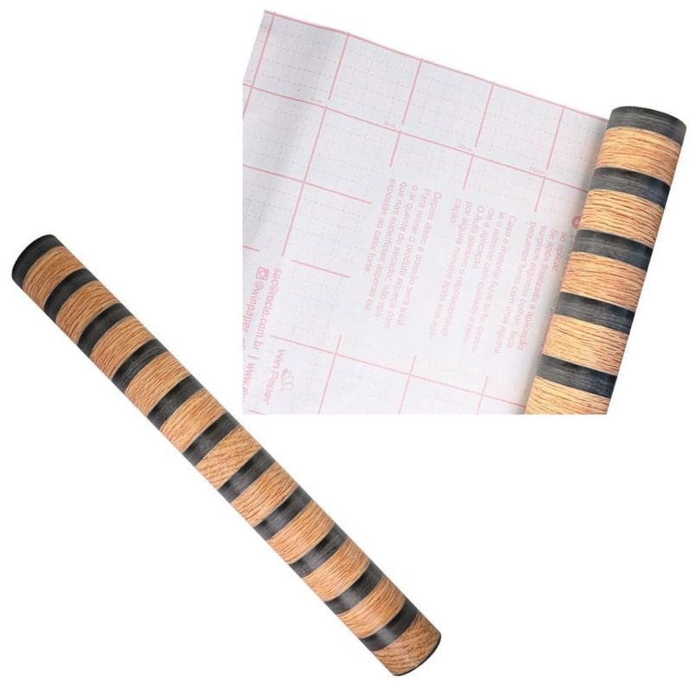 Plástico Adesivo Madeira Claro 10M Fácil Aplicação E Durável