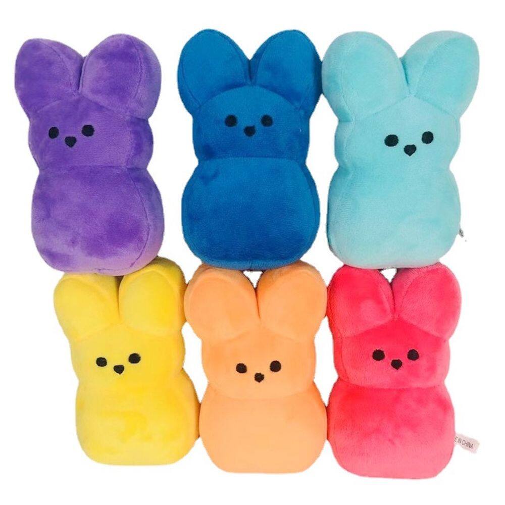 Boneca de brinquedo de pelúcia Peeps Bunny 15 cm, 6 unidades/conjunto