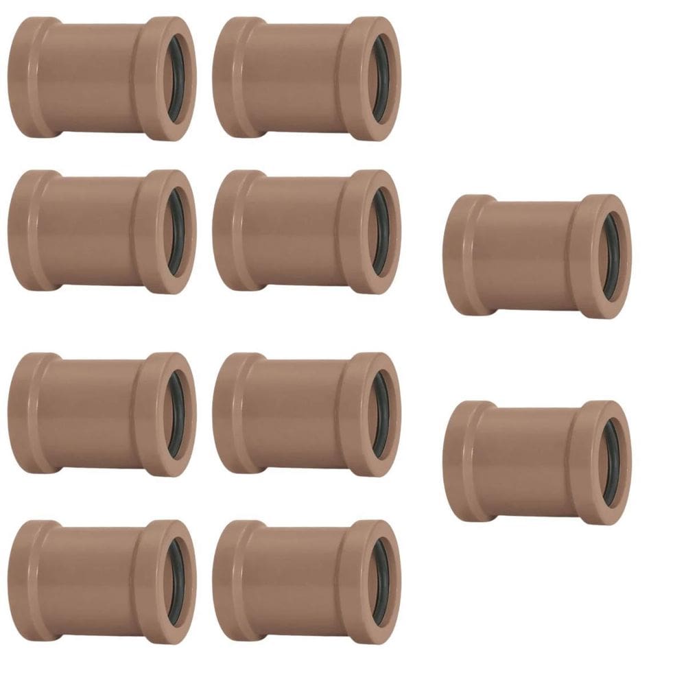 Luva De Correr 40Mm Pvc Encanamento Conexão Kit 10 Un