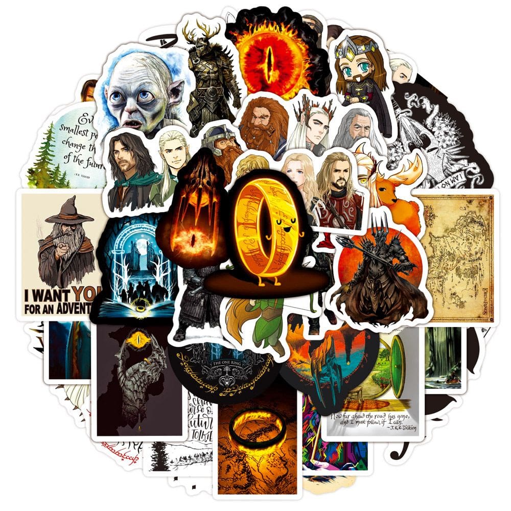 Pacote de adesivos Hobbits Posters Anime Waterproof Vinil (50 unidades)