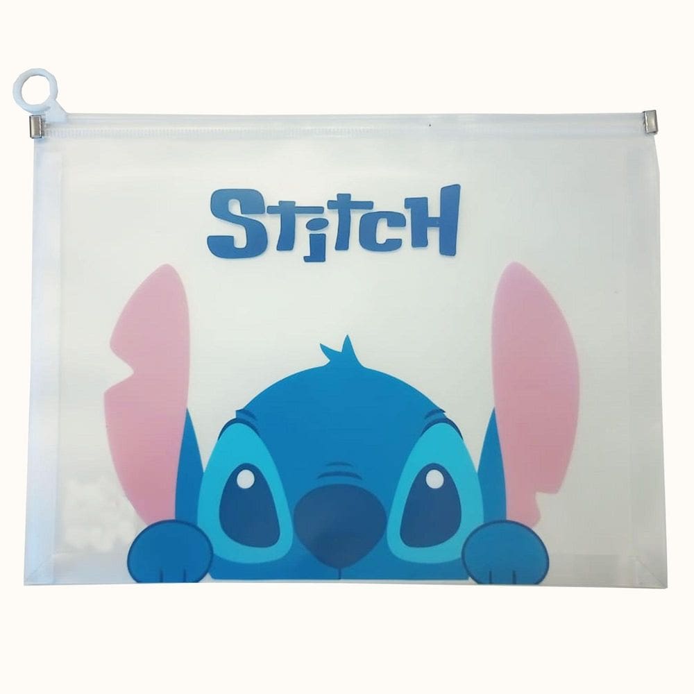 Pasta De Documentos Multiuso Stitch Tamanho A4 Com Ziper