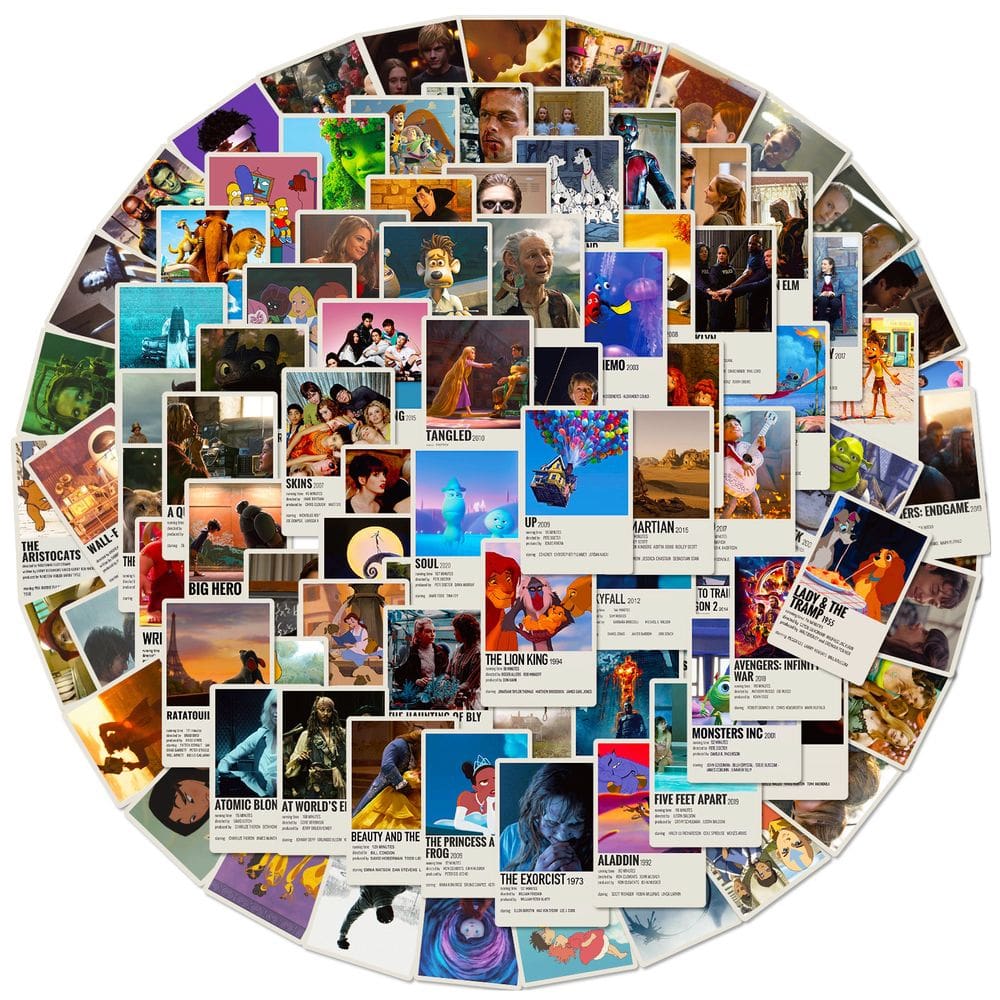 Pacote de adesivos, 100 unidades, vários pôsteres, adesivos para cadernos