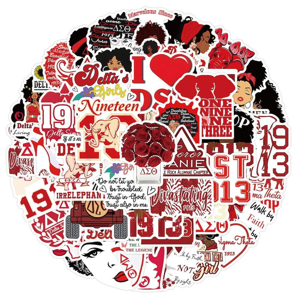 Pacote de adesivos Deltas Sigmas Theta Sororitys Anime 60 unidades
