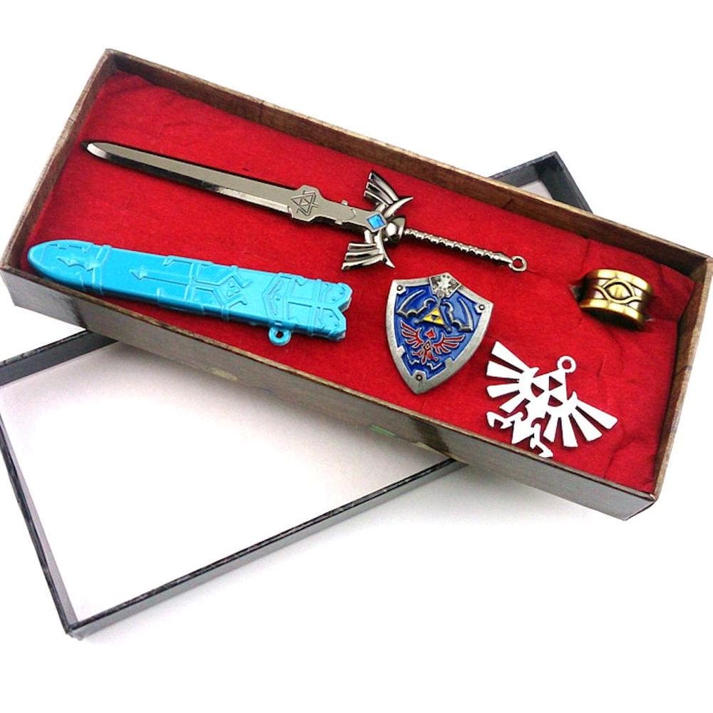 Conjunto de colares Legend Sky Sword, chaveiro, pingente, 5 peças