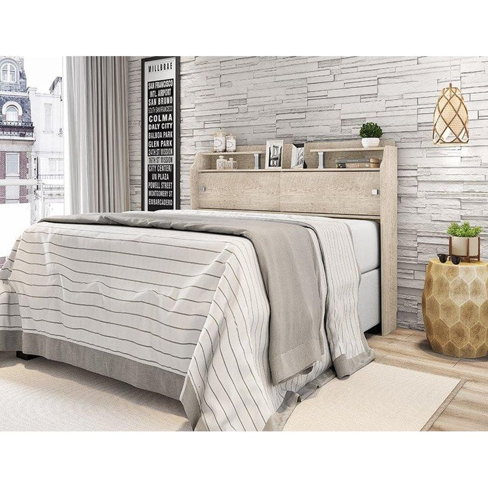 Cabeceira box Queen 1,58cm Elisa Amarula - Framar Móveis