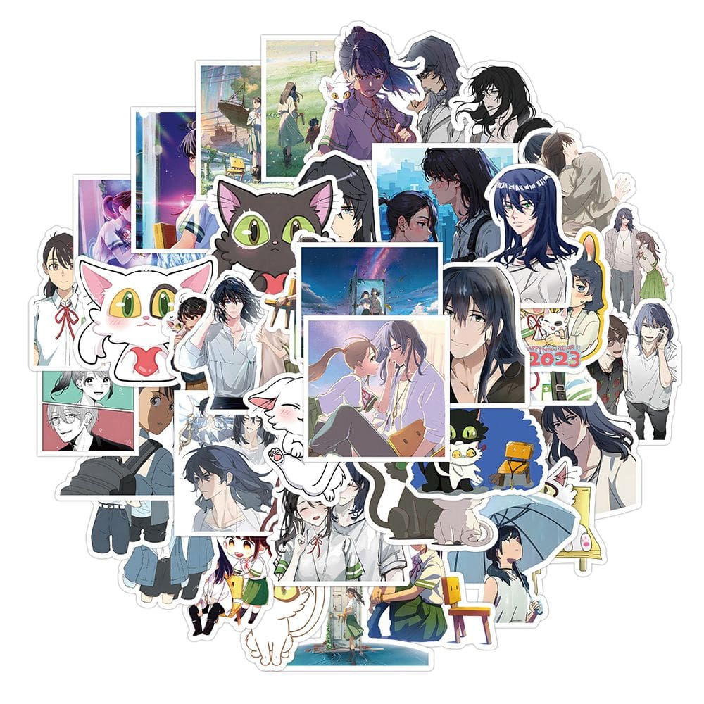 Pacote de adesivos Suzumes no Tojimaris Anime Waterproof Vinyl