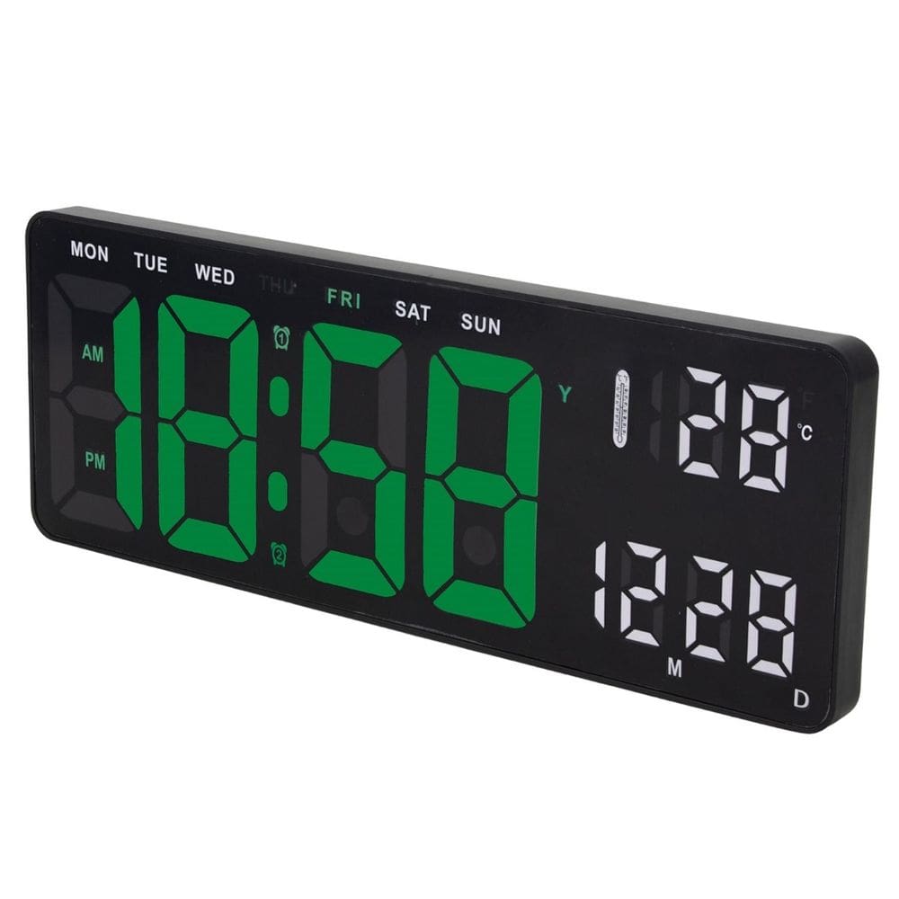 Relógio Digital Led Uny Home 35x13 cm