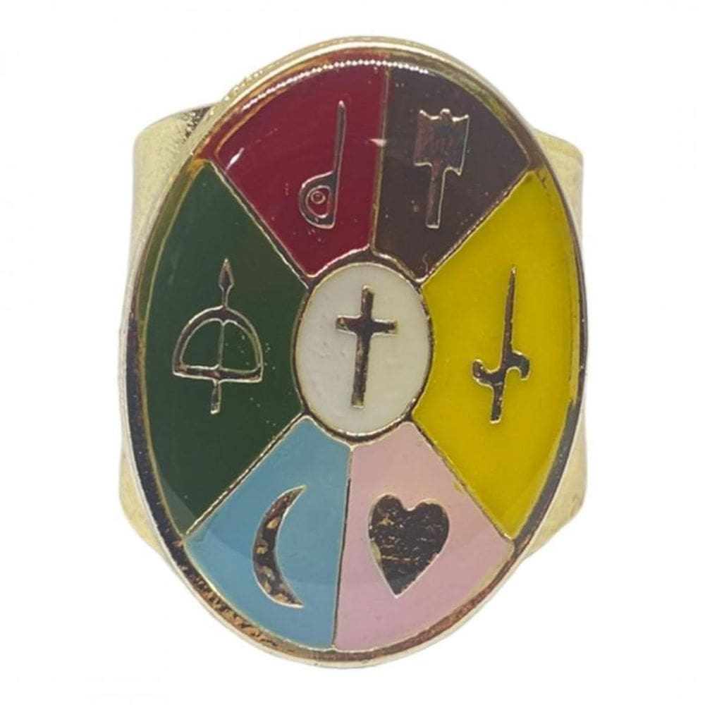 Anel Ajustável Orixá Candombléumbanda Metal-Selecione Modelo