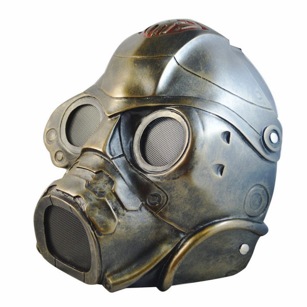 Capa facial completa de resina de máscara fantasma de radiação de Halloween