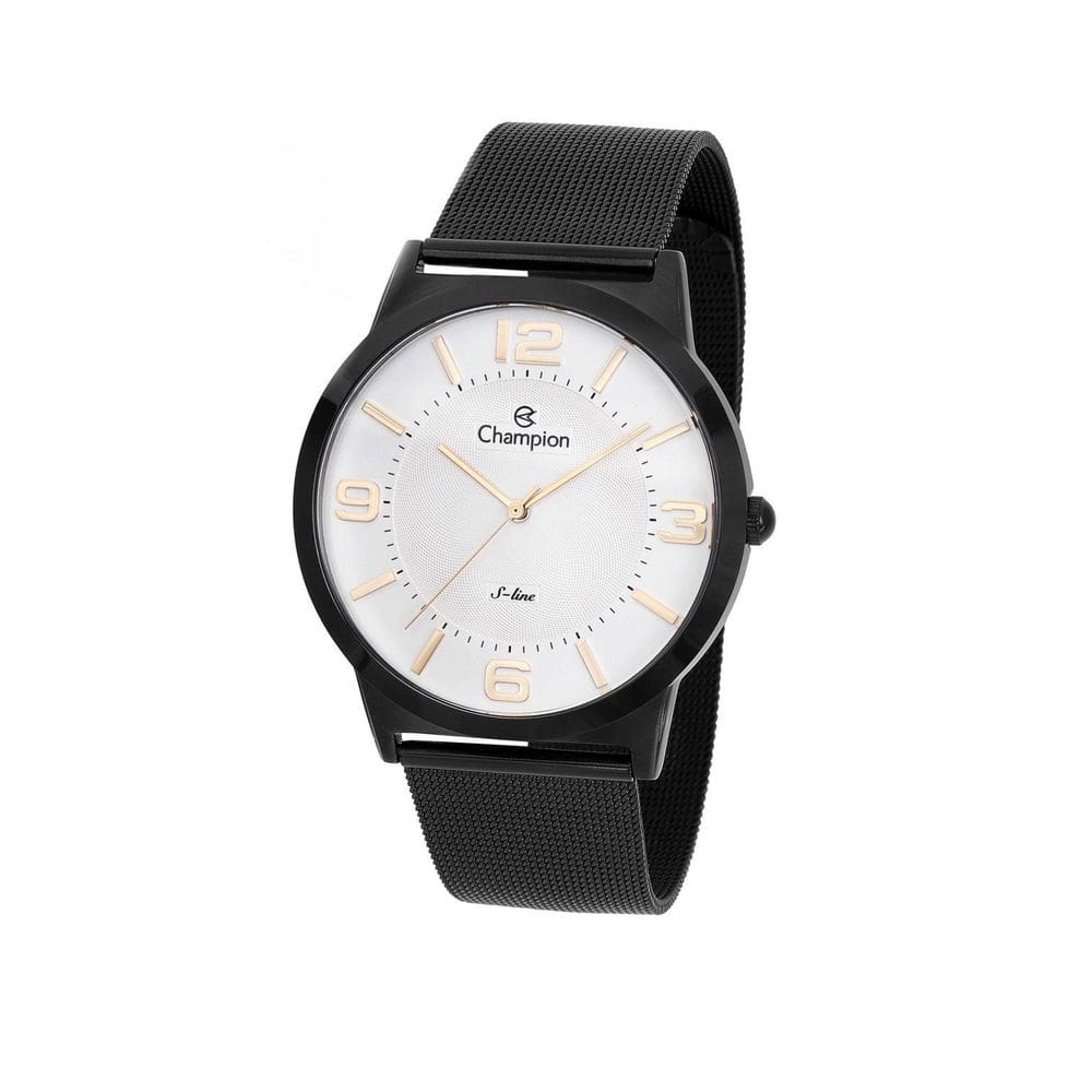 Relógio Champion Feminino S-Line Cn21005M Preto Fundo Branco