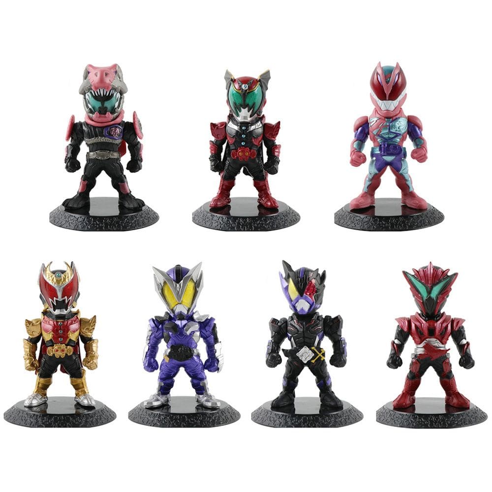 Coleção de brinquedos de figuras de anime Model Decorat Kamens Riders, 7 unidades