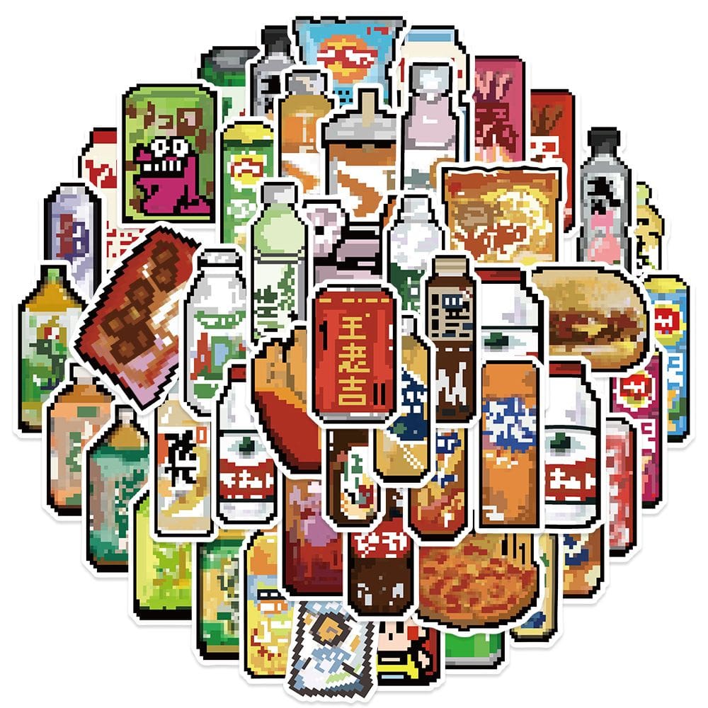 Adesivos de anime de vinil impermeável de 50 unidades/lote para bebidas