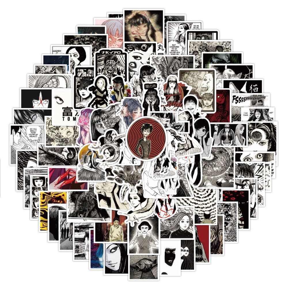 Adesivos Tomies Tomies Anime em vinil impermeável 100 unidades/pacote