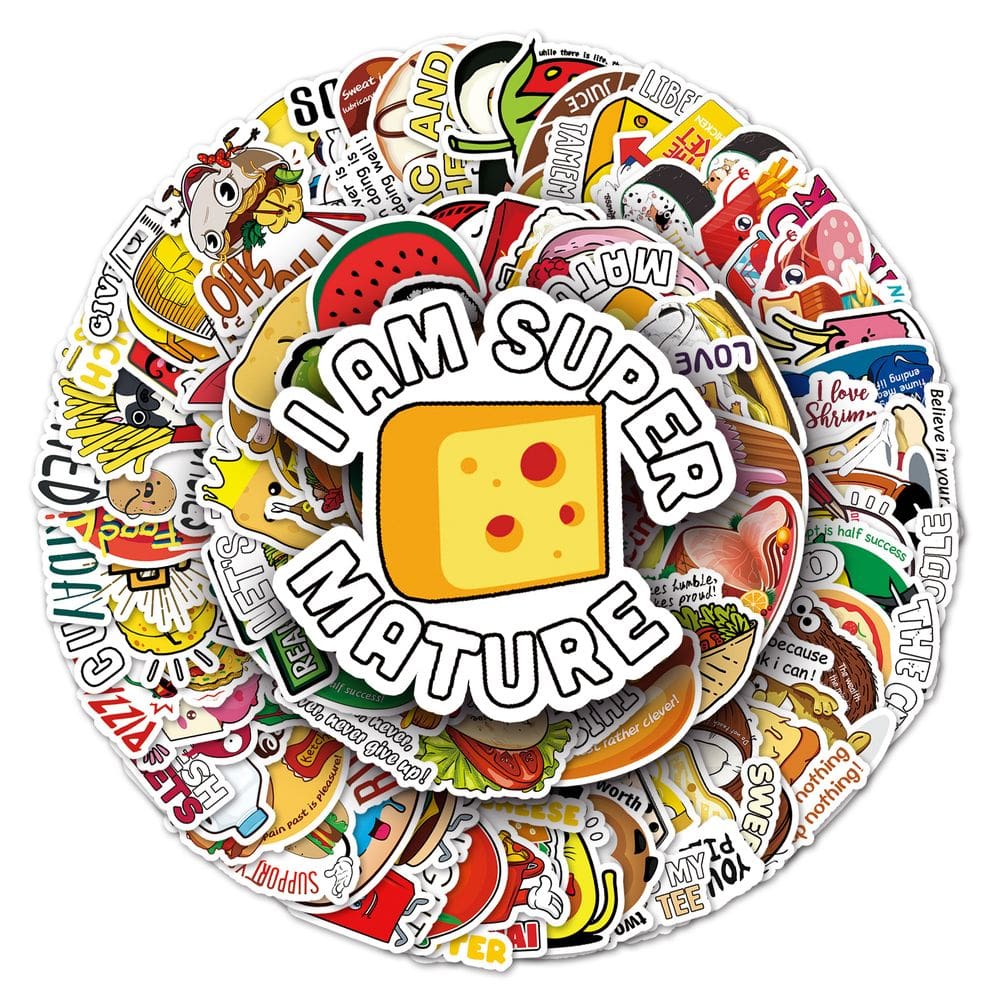 Pacote de adesivos Vine Graffiti Anime, vinil impermeável, 100 unidades