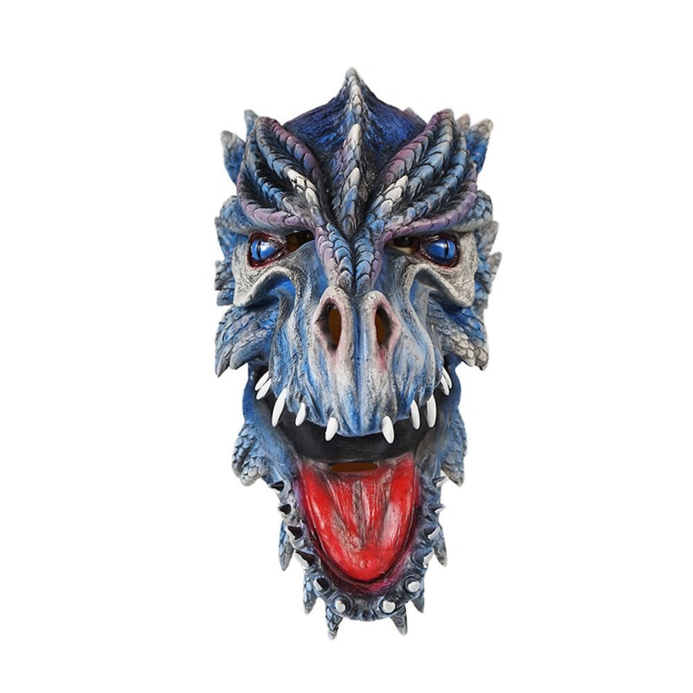 Mask Ice Dragon Latex, realista, engraçado, cosplay de Halloween