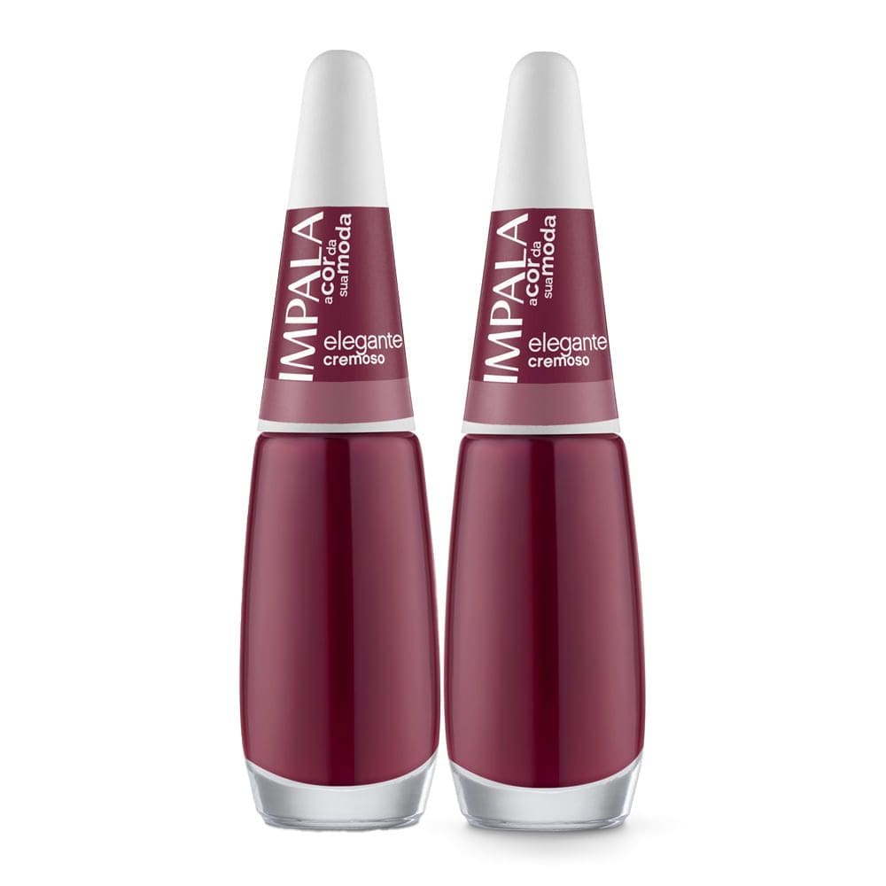 Kit 2 Esmalte Impala A Cor da Sua Moda Cremoso Cor Elegante 7,5ml