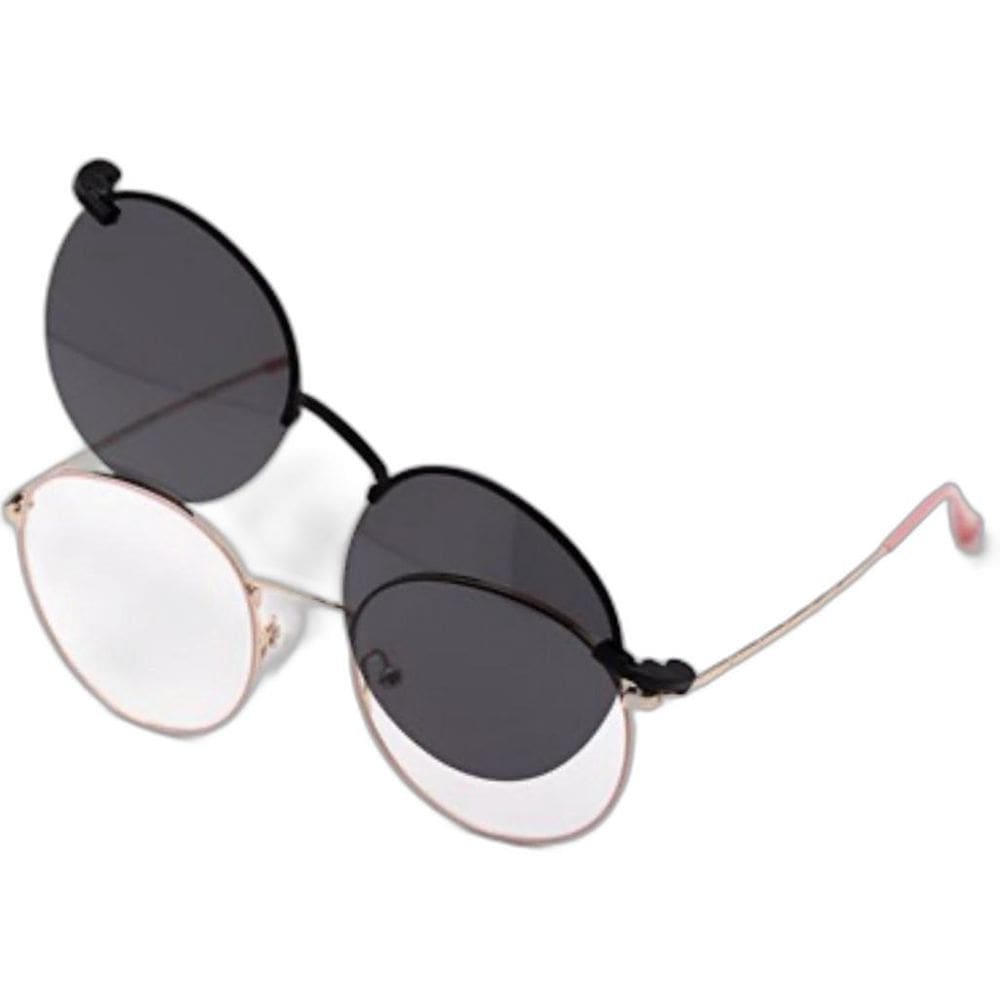 Armação Óculos Grau E Sol Feminino Redondo 2 Em 1 Joana